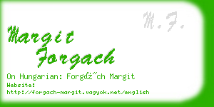 margit forgach business card
